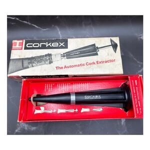 Vintage Corkex Automatic Cork Extractor w/Box Switzerland 1969 Irvinware Barware